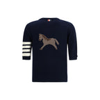 Blue Fleece Wool Sweatshirt