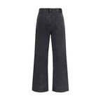 Black Cotton High-Waisted Jean