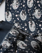 Navy Blue Silk Neck Wrap Shawl Men Scarf