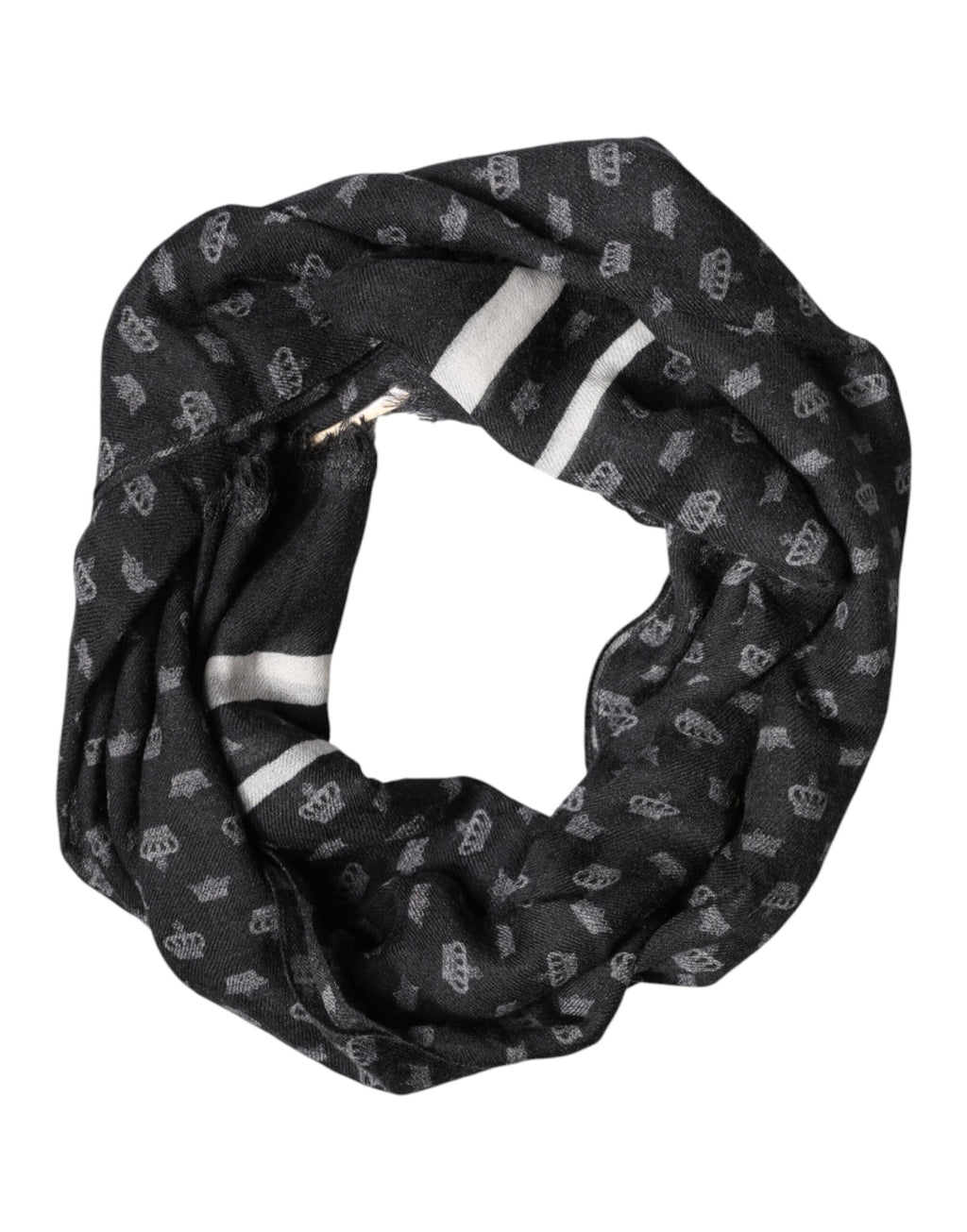 Black Crown Cashmere Neck Wrap Shawl Scarf