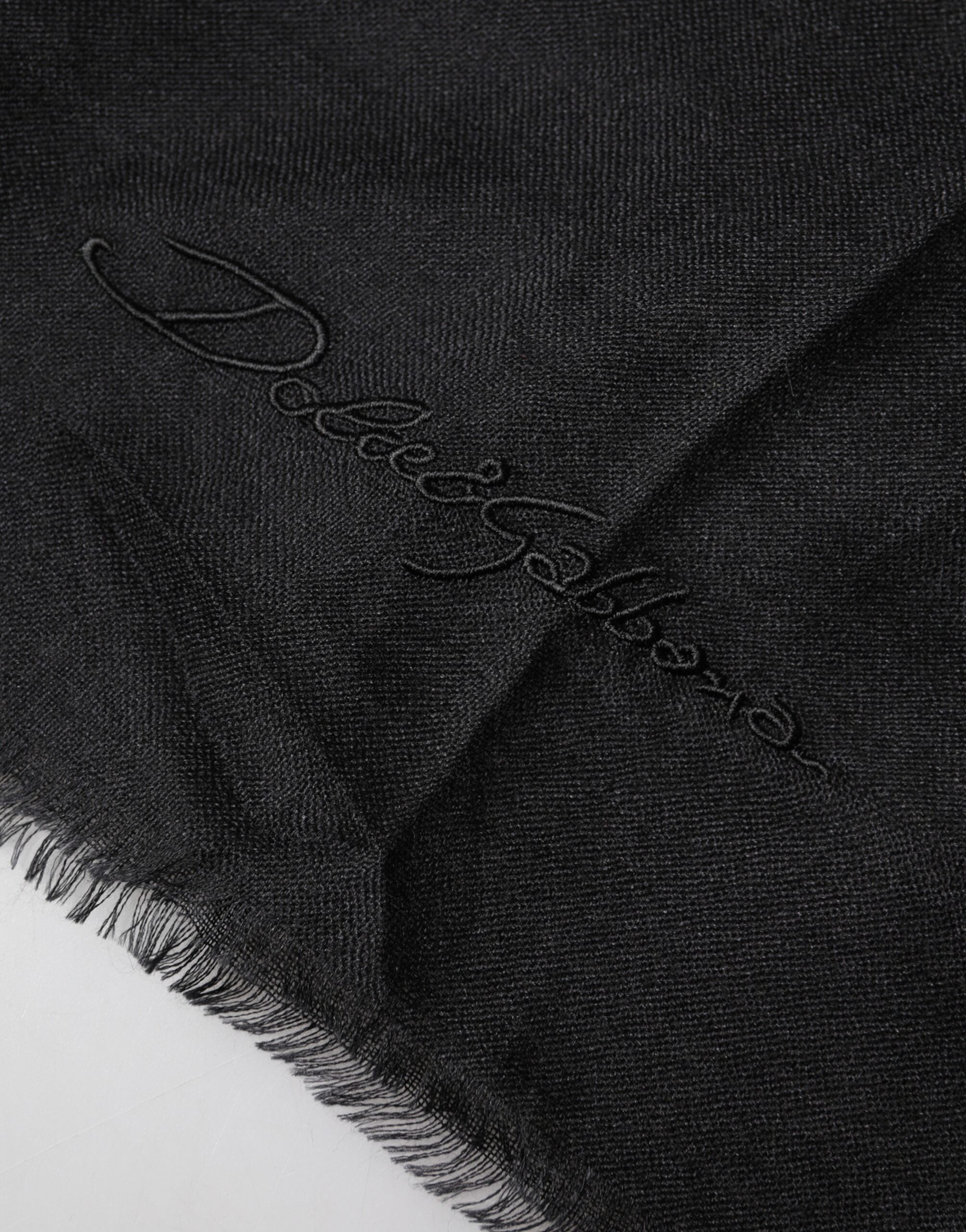 Black Cashmere Knit Neck Wrap Shawl Scarf