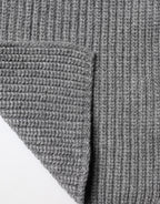 Gray Cashmere Knit Neck Wrap Shawl Scarf