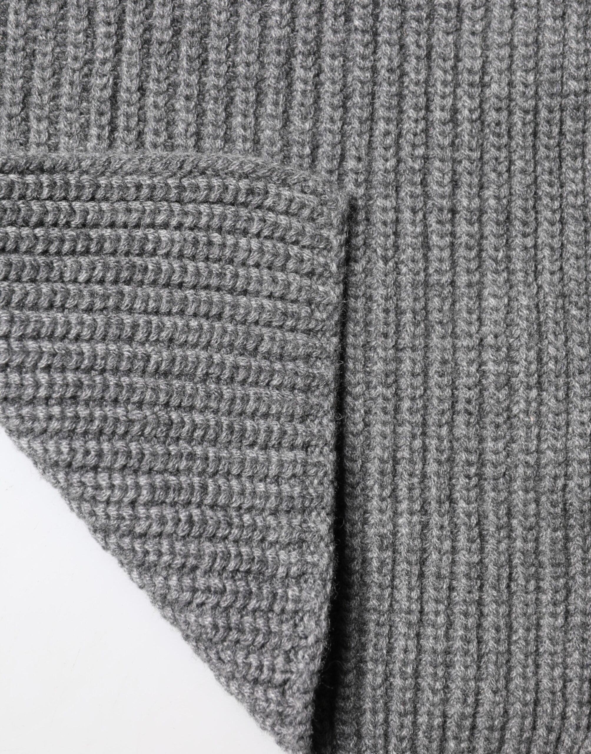 Gray Cashmere Knit Neck Wrap Shawl Scarf