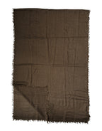 Brown Cashmere Knit Neck Wrap Shawl  Scarf
