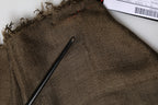 Brown Cashmere Knit Neck Wrap Shawl  Scarf