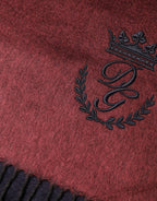 Maroon Silk Neck Wrap Shawl Fringes  Scarf