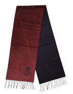 Maroon Silk Neck Wrap Shawl Fringes  Scarf