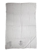 Gray Cashmere Knit Neck Wrap Shawl Scarf