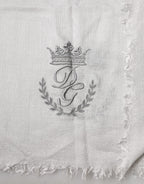 Gray Cashmere Knit Neck Wrap Shawl Scarf