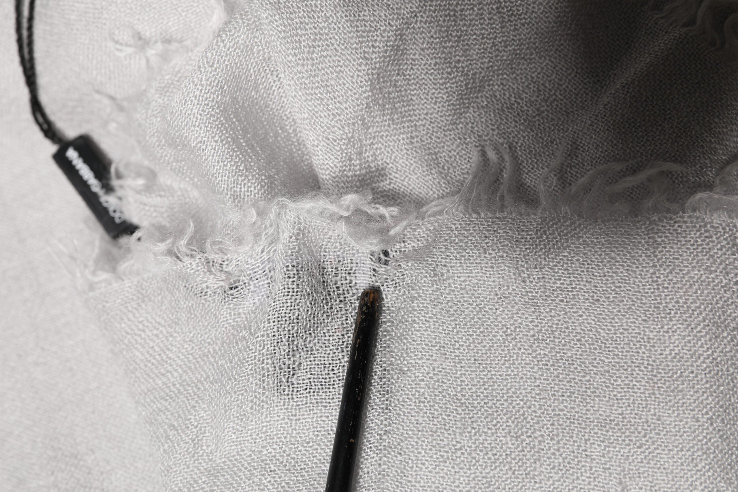 Gray Cashmere Knit Neck Wrap Shawl Scarf