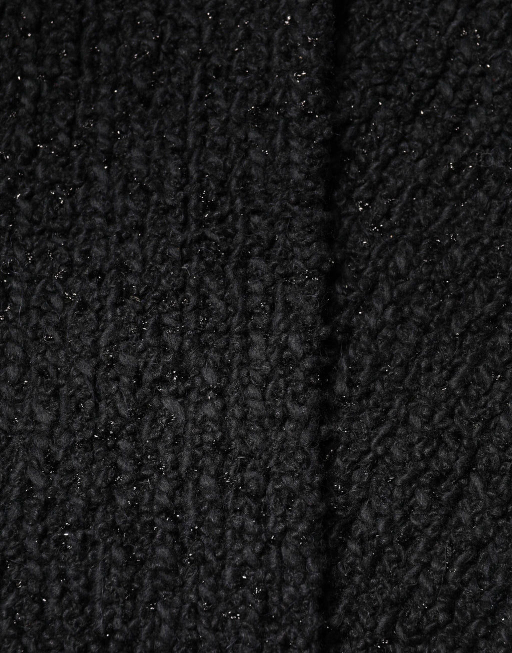 Black Cashmere Knit Shawl Fringes Scarf