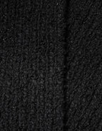 Black Cashmere Knit Shawl Fringes Scarf