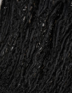 Black Cashmere Knit Shawl Fringes Scarf