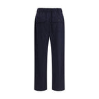 Black Cotton Casual Pants