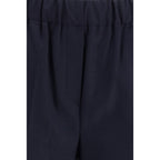 Black Cotton Casual Pants