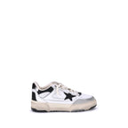 White Calf Leather Bos Taurus Chunky Sneakers