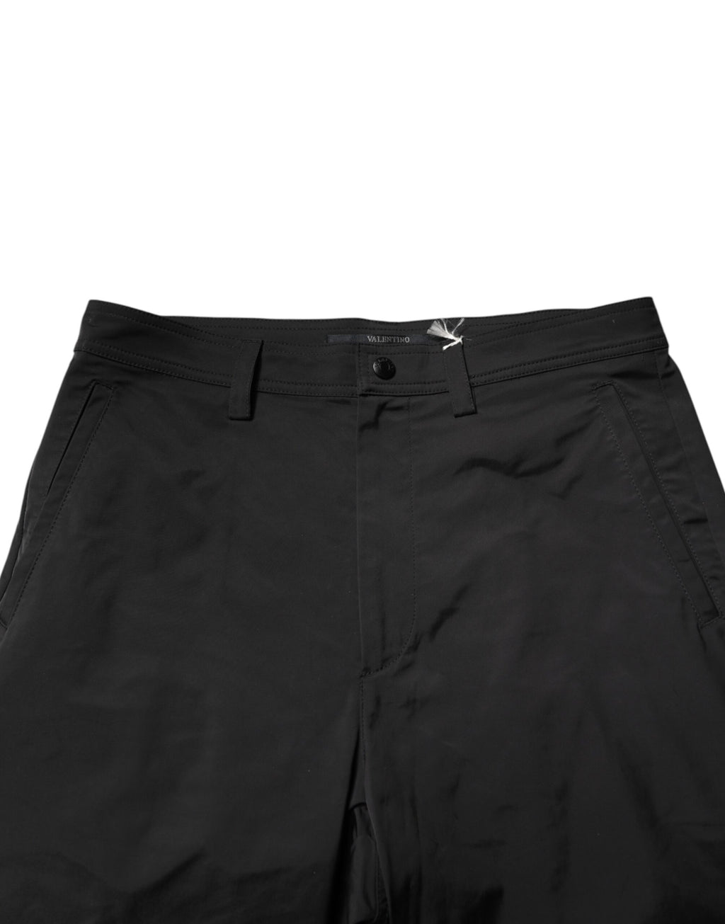 Black Mid Waist Men Tapered Dress Trouser Pants