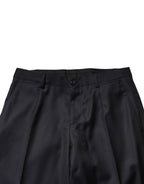 Black Wool Single Breasted Men 2 Piece Suit