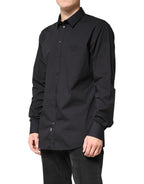 Black GOLD Cotton Men Dress Formal Shirt