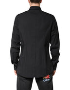 Black GOLD Cotton Men Dress Formal Shirt