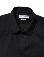 Black GOLD Cotton Men Dress Formal Shirt