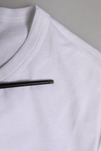 White Cotton Pocket Short Sleeves T-shirt