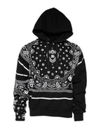 Black Bandana Hooded Men Sweatshirt Sweater