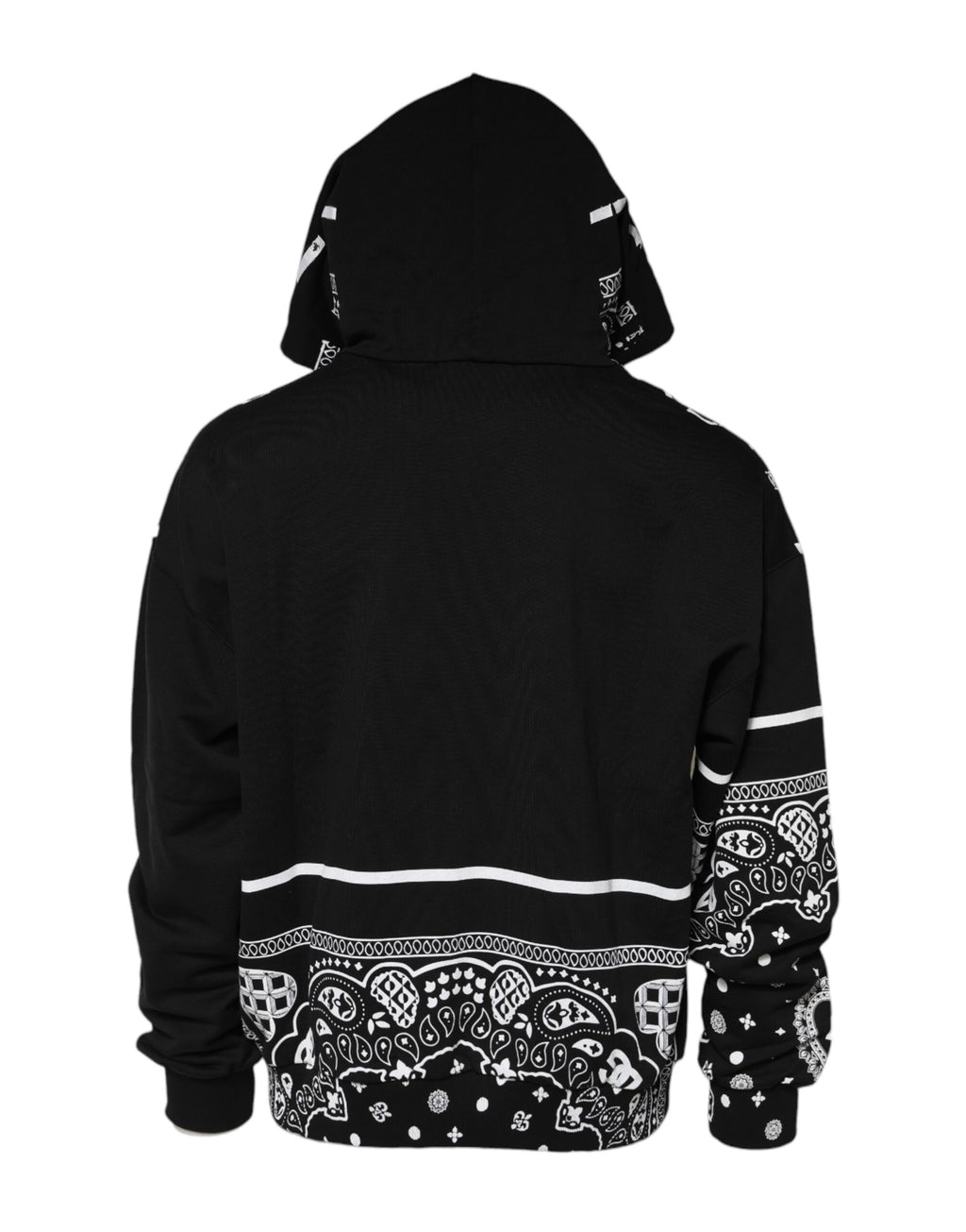 Black Bandana Hooded Men Sweatshirt Sweater