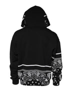 Black Bandana Hooded Men Sweatshirt Sweater