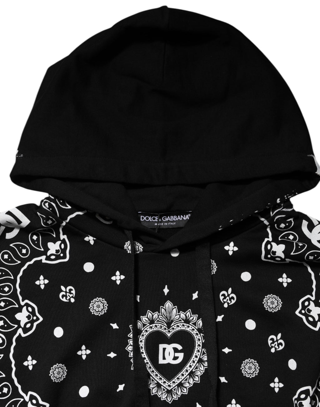Black Bandana Hooded Men Sweatshirt Sweater