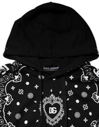 Black Bandana Hooded Men Sweatshirt Sweater