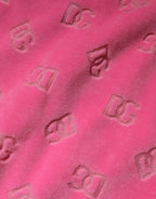 Pink Logo Monogram Long Sleeve Jumpsuit  Dress