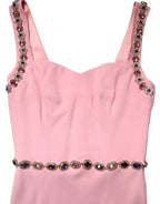 Pink Crystal Sheath Mermaid LongGown Dress