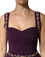 Violet Embellished Sheath Mermaid Gown Dress
