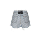 Blue Cotton Bermuda Shorts