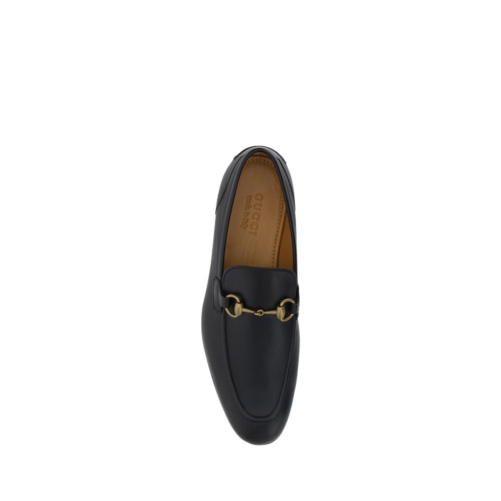 Black Calf Leather Bos Taurus Slip-On Loafers