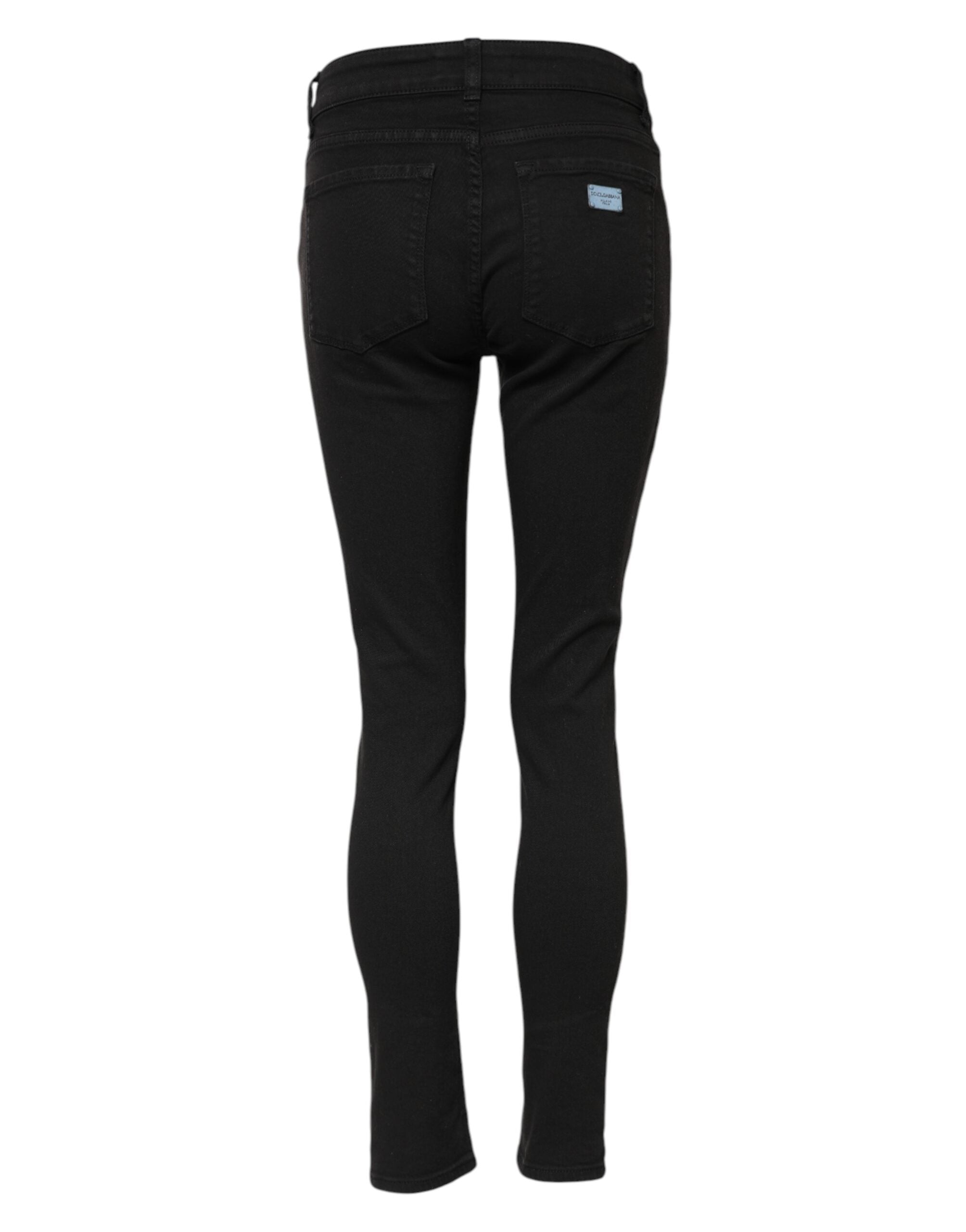 Black Cotton Skinny Denim Trouser Jeans