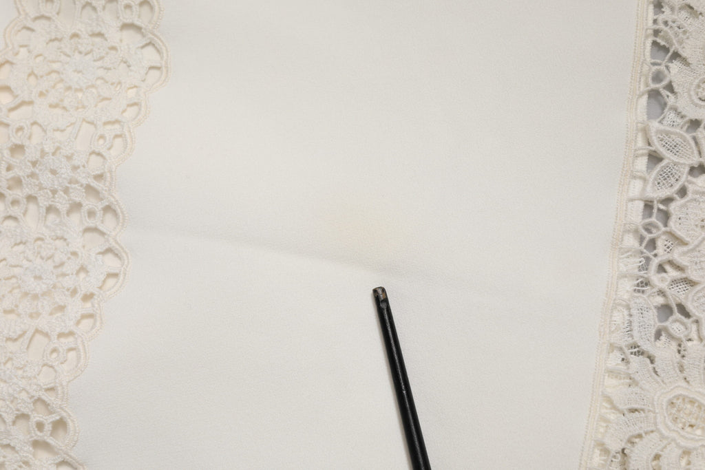 White Floral Lace High Waist Pencil Cut  Skirt