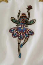 White Embellished Crystal Sequin Fairy  Top