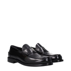 Black Leather Slip-On Loafers