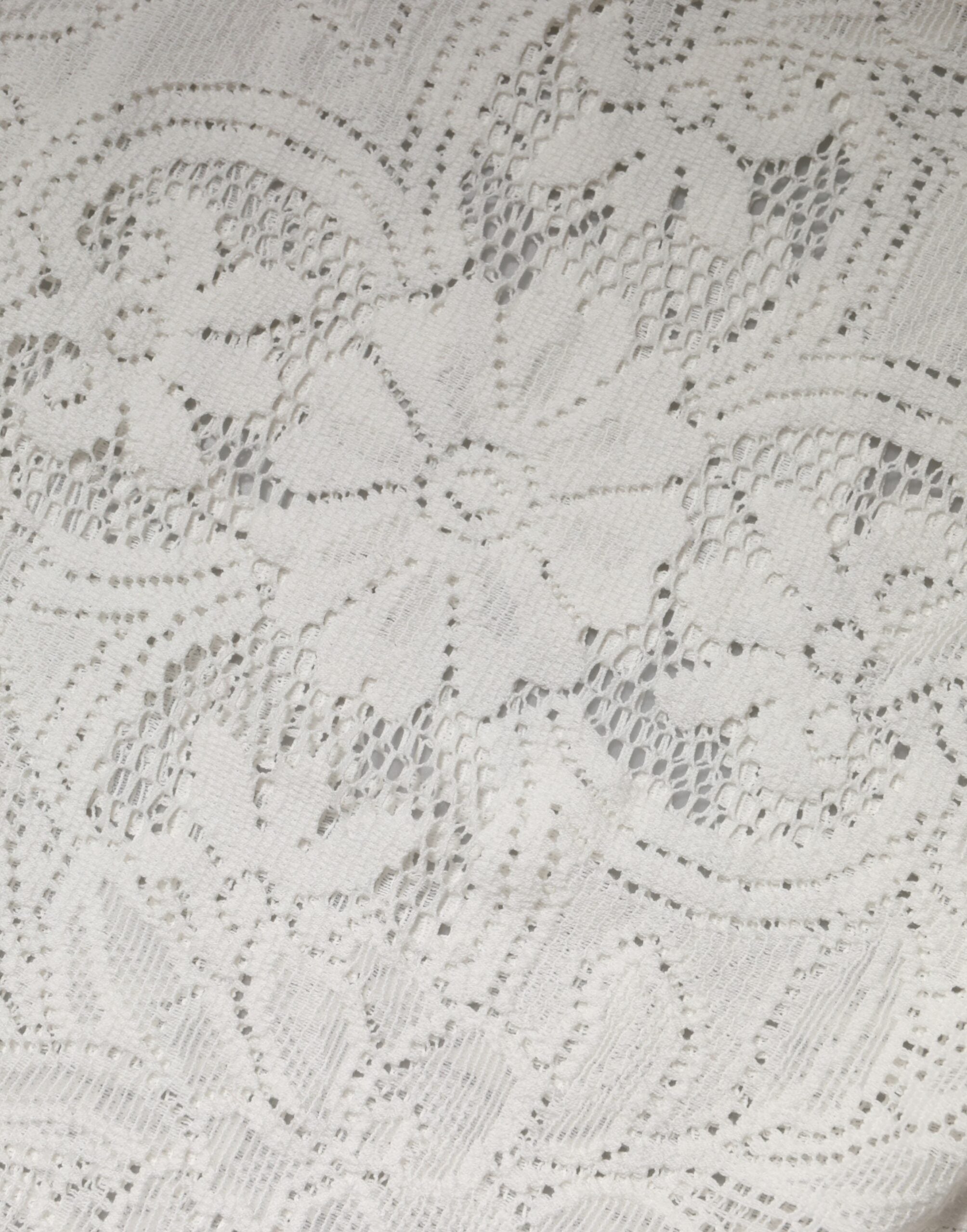 White Embroidery Lace Cotton Blouse Top