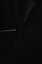 Black Viscose Turtle Neck Pullover Top