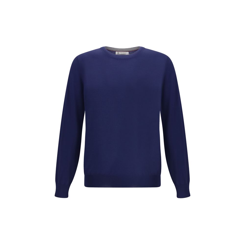 Blue Fleece Wool Sweatshirt