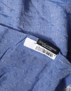 Blue Lace Stole Cotton Neck Wrap Shawl Scarf