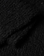 Black Wool Fringes Neck Wrap Foulard Scarf