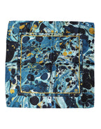 Multicolor Marble Square Foulard Scarf