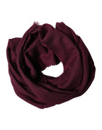 Maroon Cashmere Fringes Neck Wrap Shawl Scarf