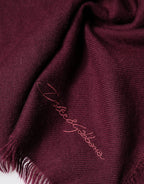 Maroon Cashmere Fringes Neck Wrap Shawl Scarf