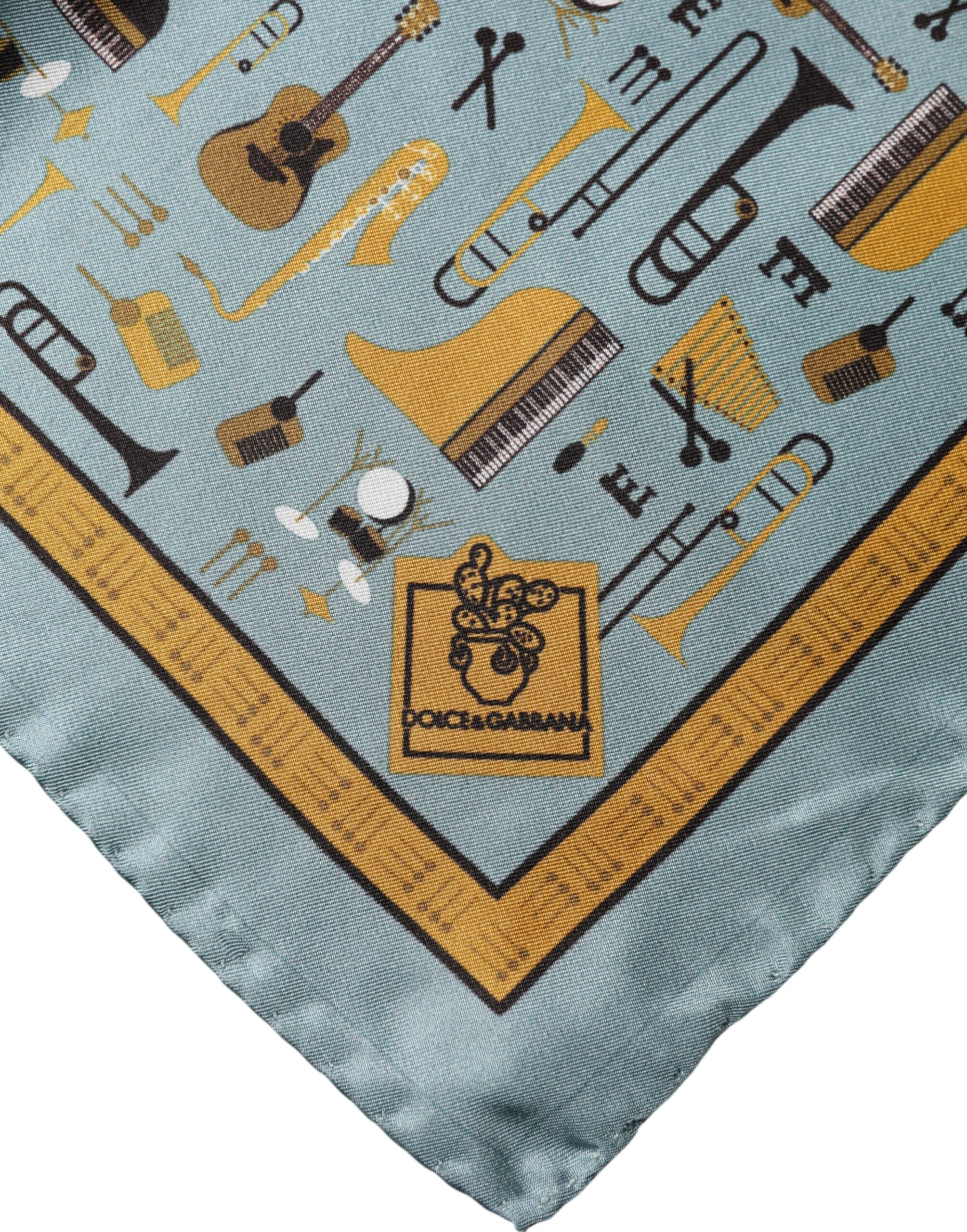 Blue Jazz Club Square Handkerchief Scarf