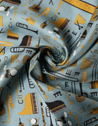 Blue Jazz Club Square Handkerchief Scarf